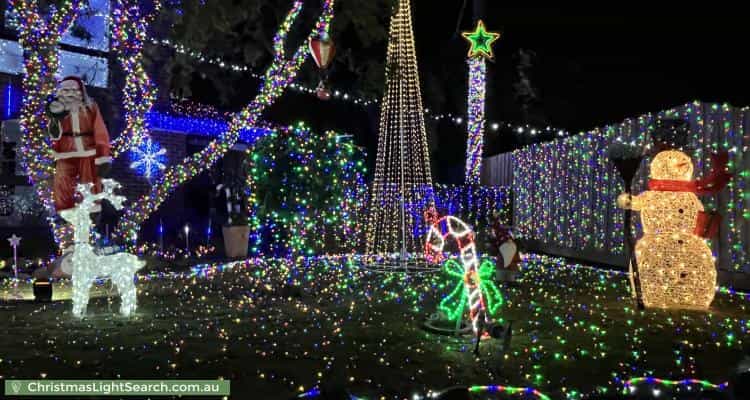 Christmas Light display at 7 Carramar Court, Bayswater