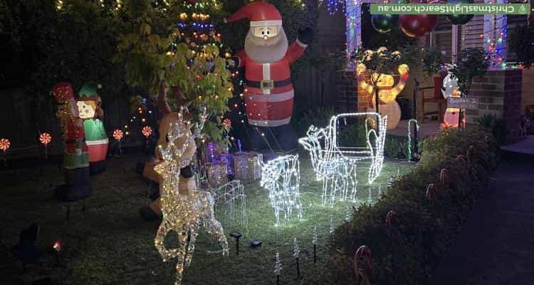 Christmas Light display at 33 Francis Street, Coburg