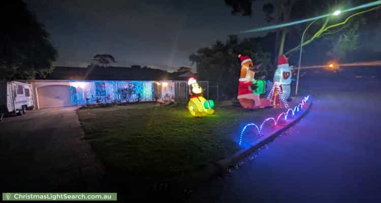 Christmas Light display at 10 Nigel Court, Leeming