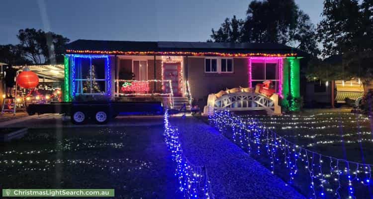 Christmas Light display at 24 Yambina Crescent, Waramanga