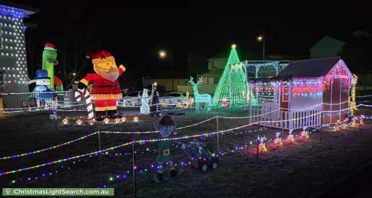 Christmas Light display at 49 Frances Burke Street, Gungahlin