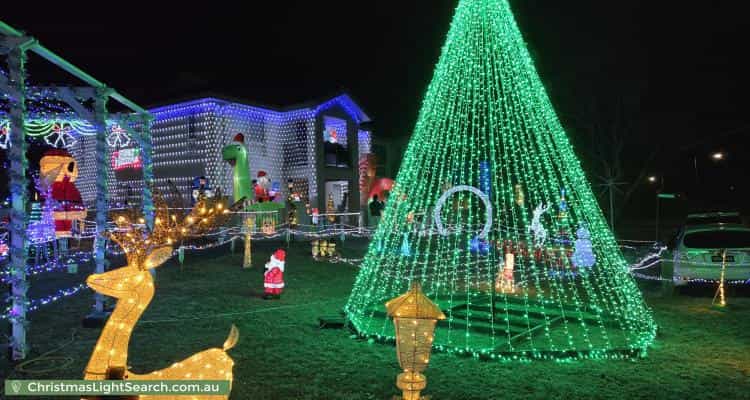 Christmas Light display at 49 Frances Burke Street, Gungahlin