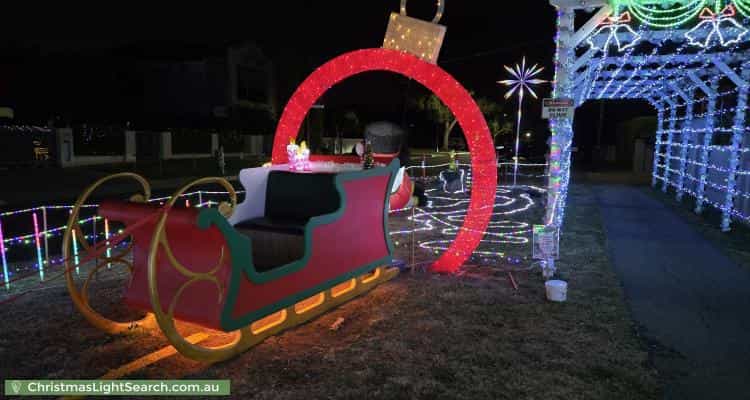 Christmas Light display at 49 Frances Burke Street, Gungahlin