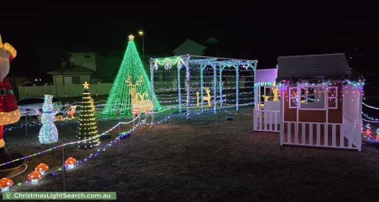 Christmas Light display at 49 Frances Burke Street, Gungahlin
