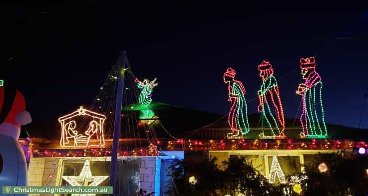 Christmas Light display at 35 Coleford Road, Wellard