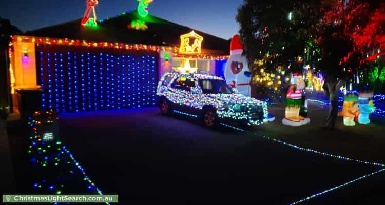 Christmas Light display at 35 Coleford Road, Wellard