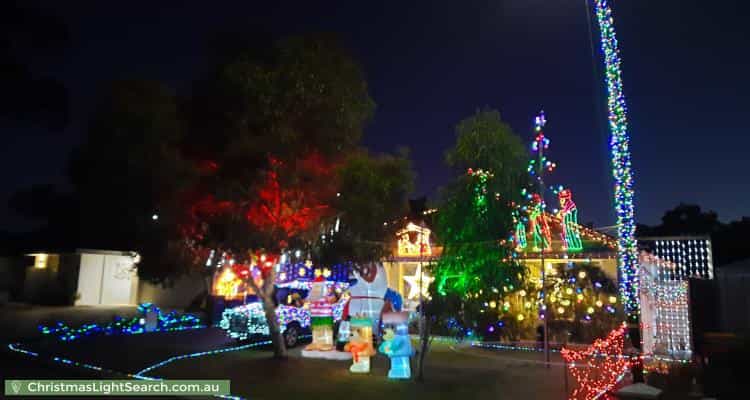 Christmas Light display at 35 Coleford Road, Wellard