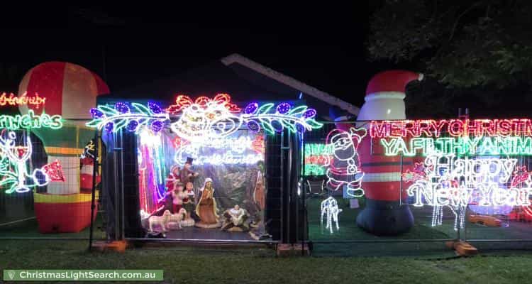 Christmas Light display at 36 Birun Street, Woodridge