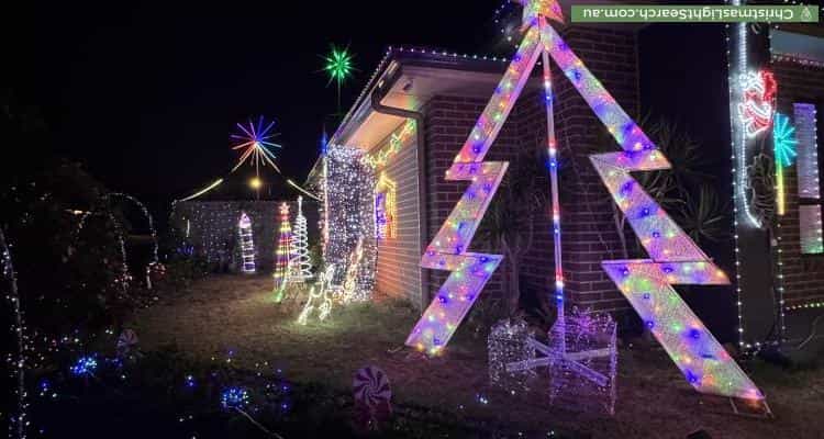 Christmas Light display at 2 Rensberg Way, Edmondson Park