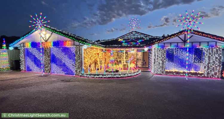 Christmas Light display at 214 Nottingham Road, Parkinson