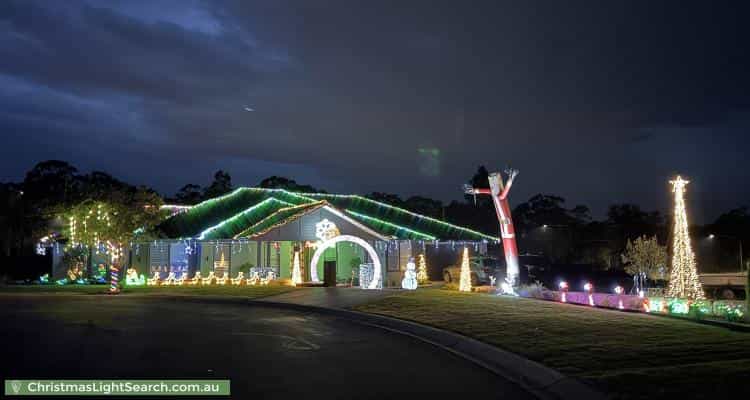 Christmas Light display at 4 Red Arrow Close, Chisholm