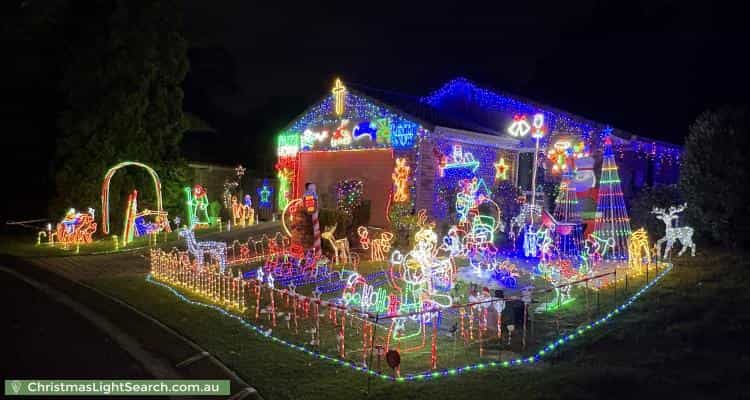 Christmas Light display at 40 Mitchell Place, Belmont