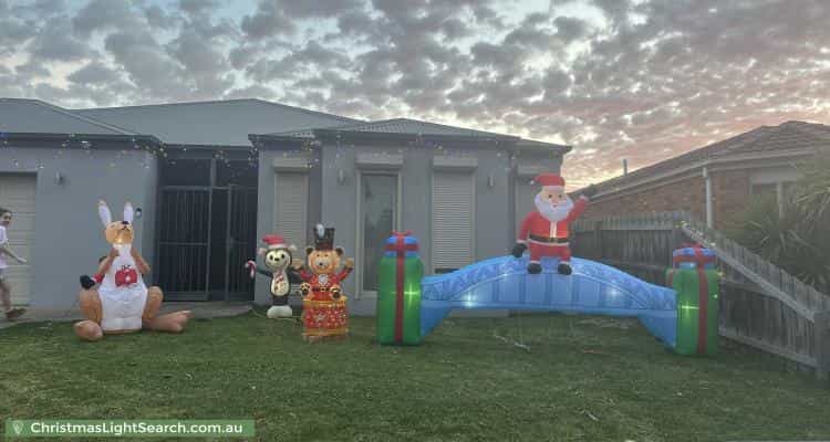 Christmas Light display at 6 Postregna Way, Skye