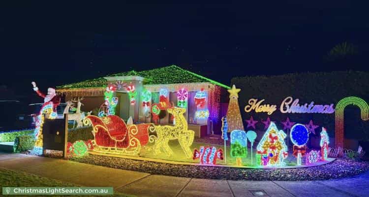 Christmas Light display at 58 Corringa Way, Craigieburn