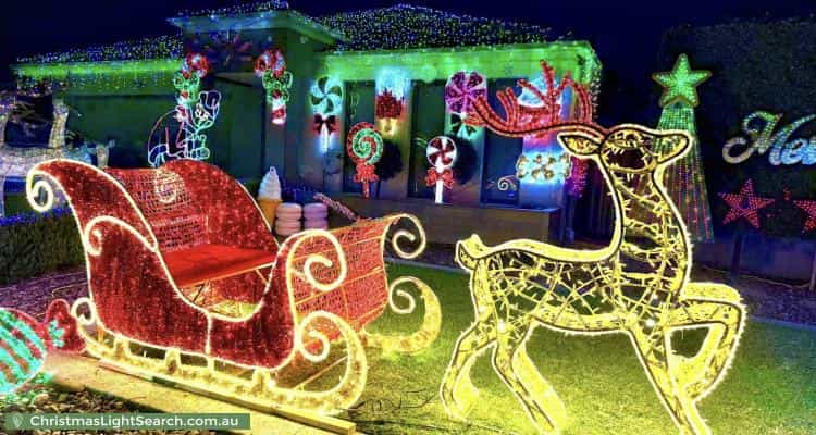 Christmas Light display at 58 Corringa Way, Craigieburn