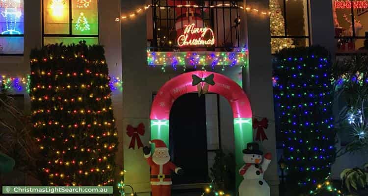 Christmas Light display at 12 Johnston Way, Taylors Hill
