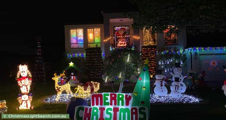 Christmas Light display at 12 Johnston Way, Taylors Hill