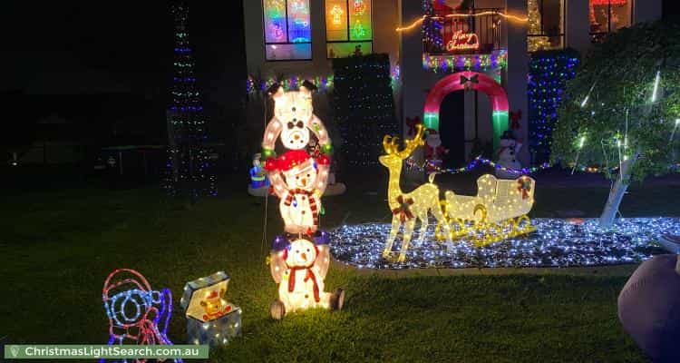 Christmas Light display at 12 Johnston Way, Taylors Hill