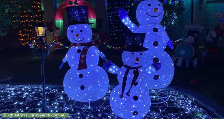 Christmas Light display at 12 Johnston Way, Taylors Hill