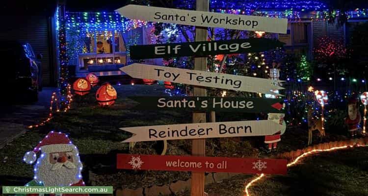 Christmas Light display at 2 Rex Court, Wantirna
