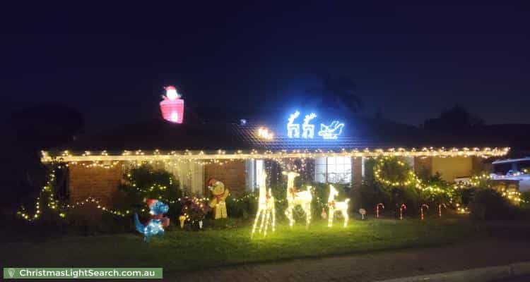 Christmas Light display at 13 Baudin Street, Woodcroft