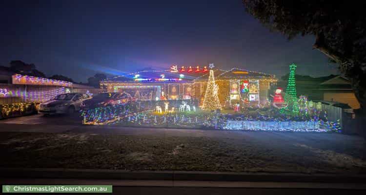Christmas Light display at 4 Muirfield Close, Cranbourne