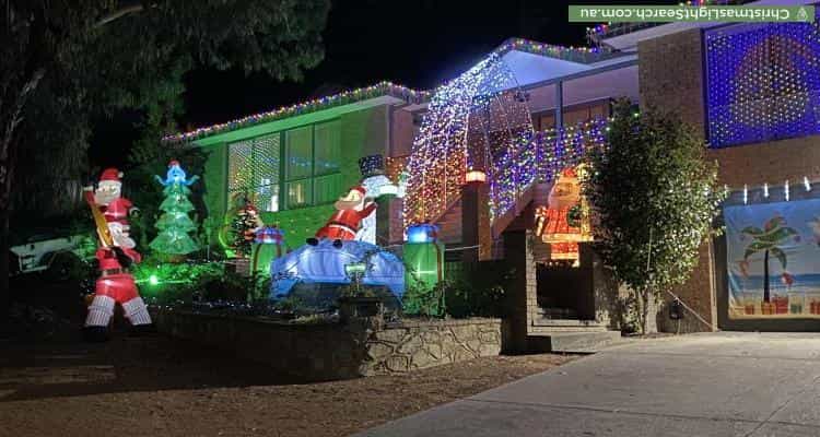 Christmas Light display at 16 Mandurah Place, Ngunnawal