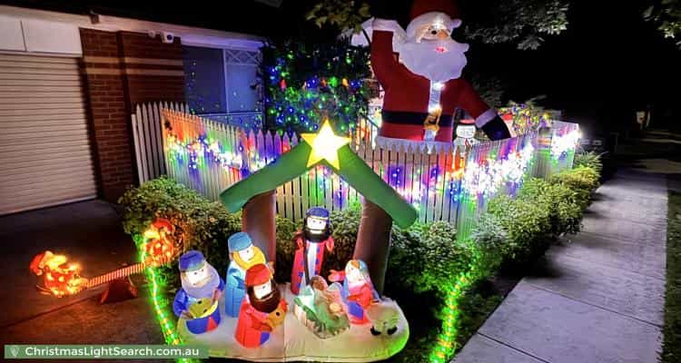 Christmas Light display at 21 Kitchener Road, Croydon