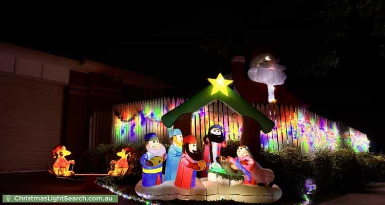 Christmas Light display at 21 Kitchener Road, Croydon
