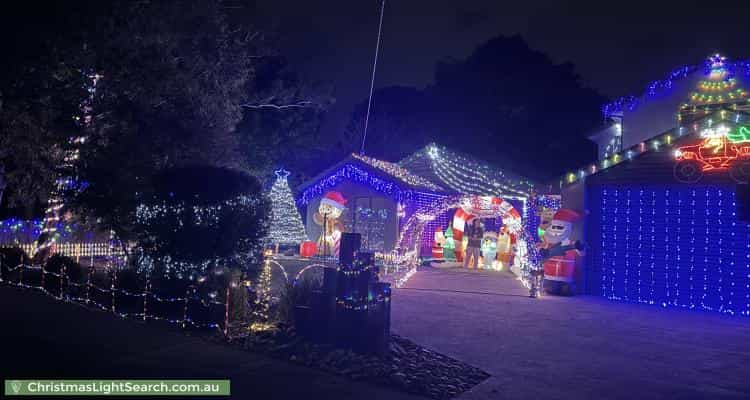 Christmas Light display at 67 chandra avenue, kilsyth south