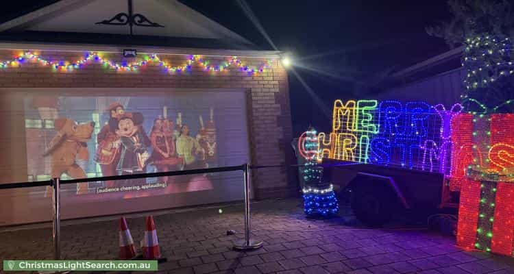 Christmas Light display at 13 Falcon Drive, Hewett