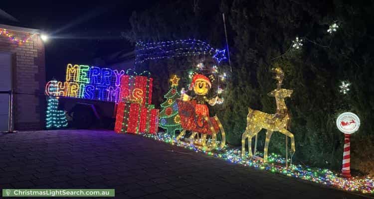 Christmas Light display at 13 Falcon Drive, Hewett