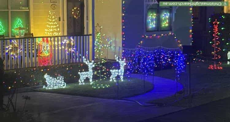 Christmas Light display at 58 Portland Place, New Lambton