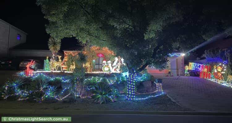 Christmas Light display at 13 Falcon Drive, Hewett