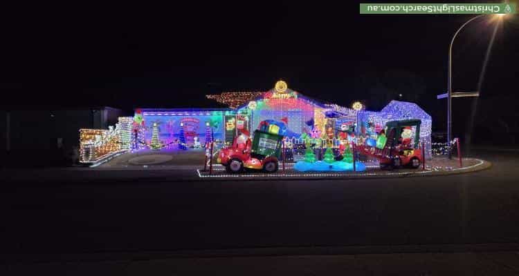 Christmas Light display at 38 Burdekin Turn, Hilbert