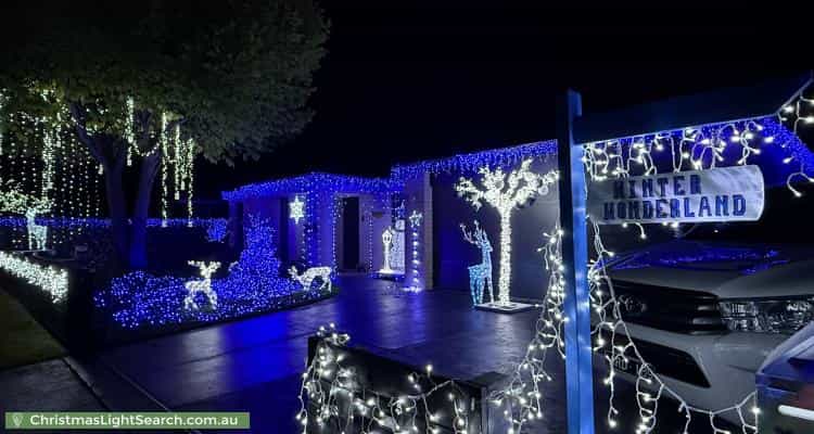 Christmas Light display at 7A Brandary Place, Hastings