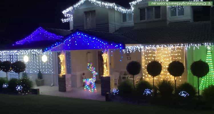 Christmas Light display at 13 Bucknell Road, Bibra Lake