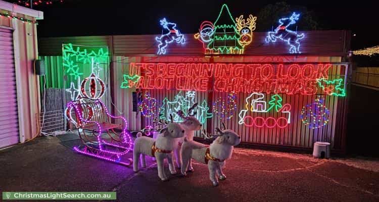 Christmas Light display at 25 Blackadder Road, Swan View