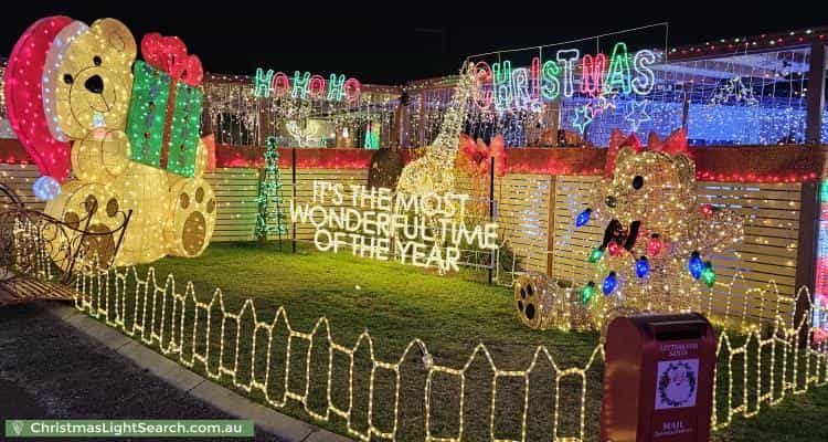 Christmas Light display at 25 Blackadder Road, Swan View