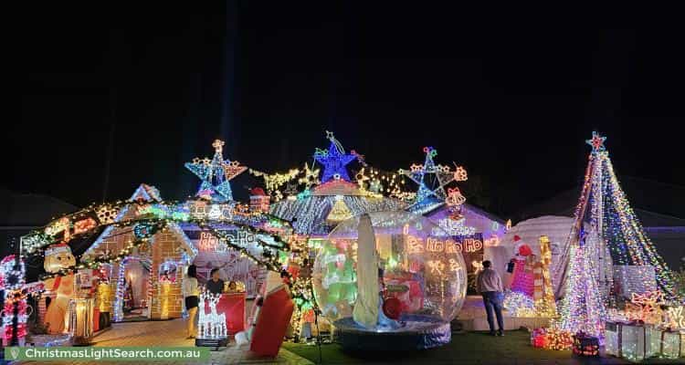 Christmas Light display at 6 Aromatic Crescent, Atwell