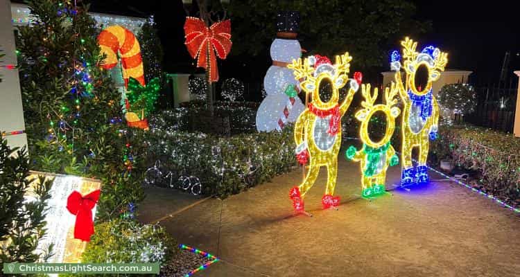 Christmas Light display at 22 Sandpiper Drive, Taylors Lakes