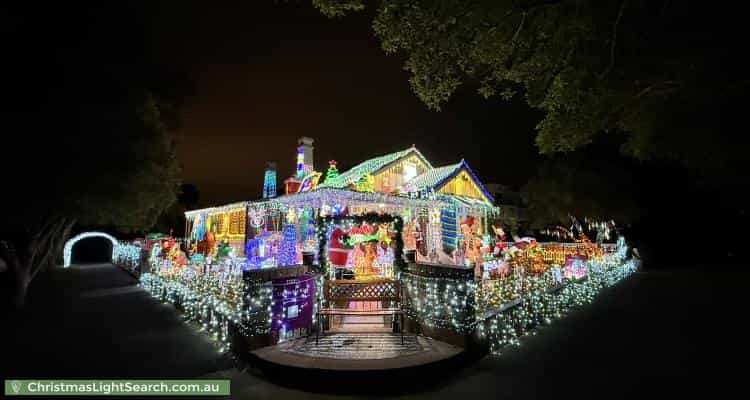 Christmas Light display at 13 Dunmore Street North, Bexley