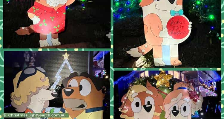 Christmas Light display at 43 Glengellan Street, Zillmere