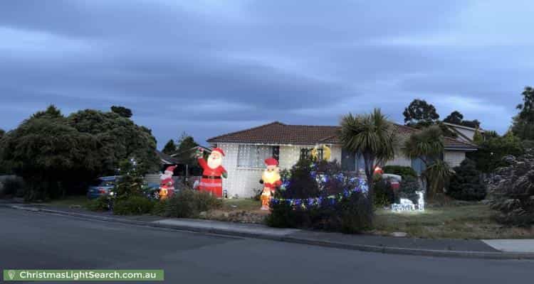 Christmas Light display at 7 Woodlands Drive, Blackmans Bay