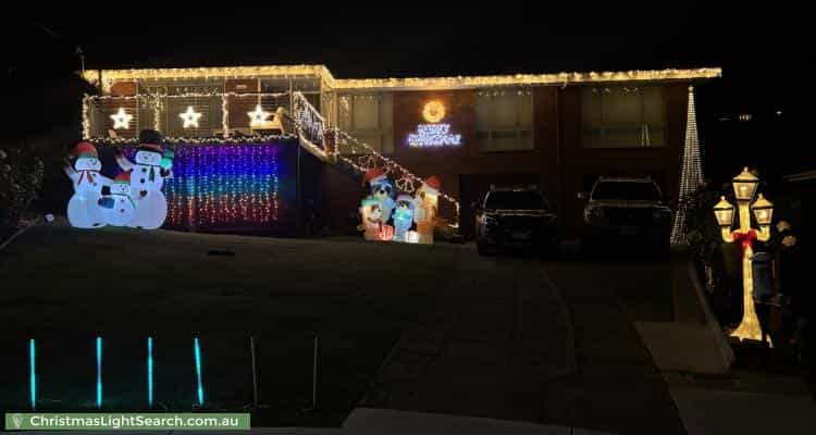 Christmas Light display at 4 Chalgrove Court, Bellerive