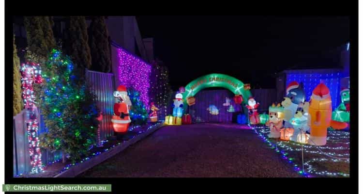 Christmas Light display at 66 Lady Rose Crescent, Sydenham