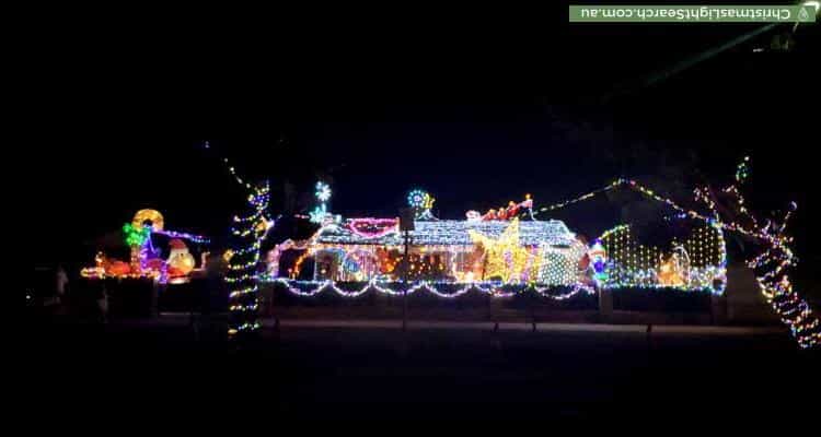 Christmas Light display at 59 Wittenoom Street, Boulder