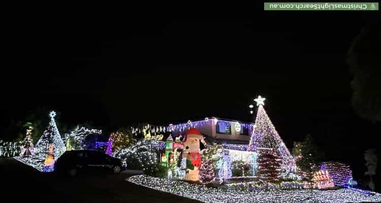 Christmas Light display at 36 Ballarat Street, Fisher