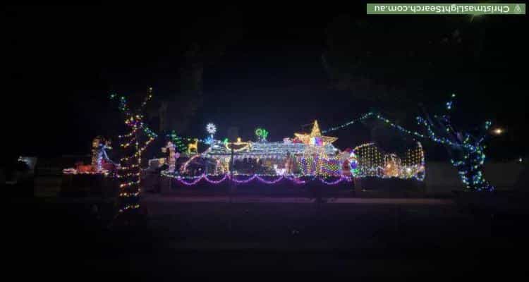 Christmas Light display at 59 Wittenoom Street, Boulder