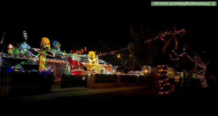 Christmas Light display at 59 Wittenoom Street, Boulder